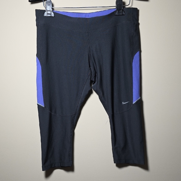 Nike DRI-FIT Running Athletic 3/4 Leggings - Picture 1 of 5